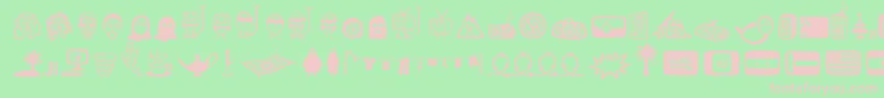 Stereotypo Font – Pink Fonts on Green Background