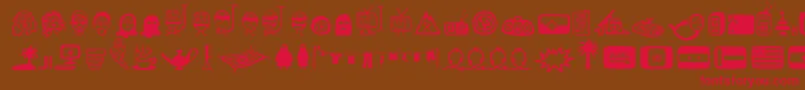 Stereotypo Font – Red Fonts on Brown Background