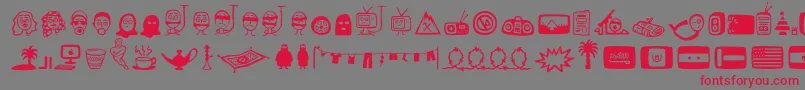 Stereotypo Font – Red Fonts on Gray Background