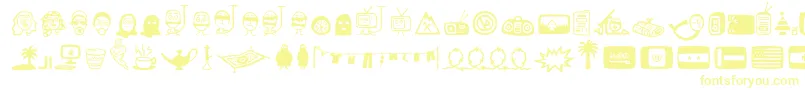 Stereotypo Font – Yellow Fonts on White Background