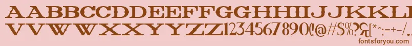 Letmeride Font – Brown Fonts on Pink Background