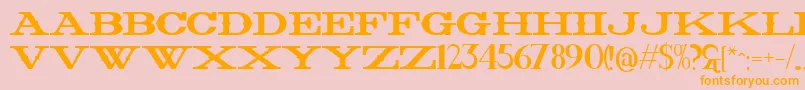 Letmeride Font – Orange Fonts on Pink Background