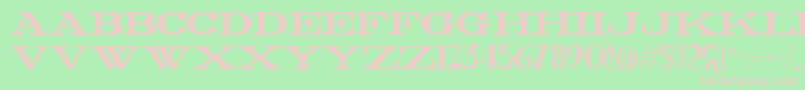 Letmeride Font – Pink Fonts on Green Background