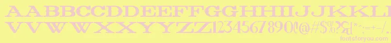 Letmeride Font – Pink Fonts on Yellow Background