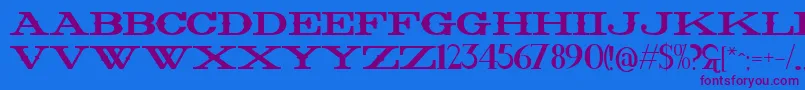 Letmeride Font – Purple Fonts on Blue Background