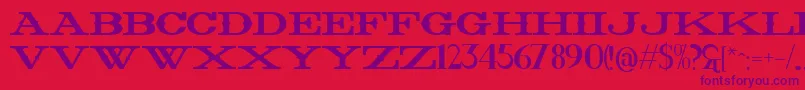 Letmeride Font – Purple Fonts on Red Background