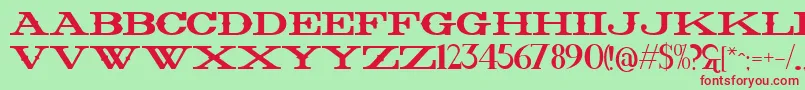 Letmeride Font – Red Fonts on Green Background