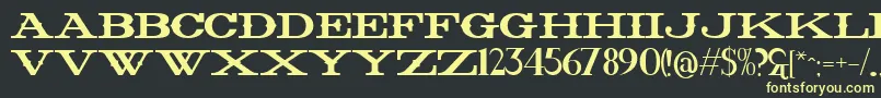 Letmeride Font – Yellow Fonts on Black Background