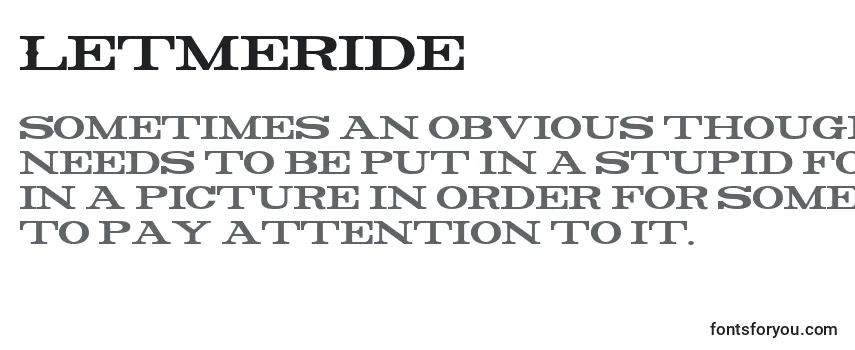 Обзор шрифта Letmeride