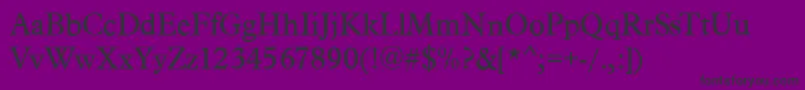 フォントPlacidRegular – 紫の背景に黒い文字