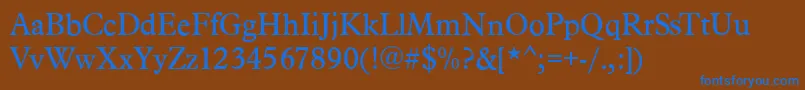 PlacidRegular Font – Blue Fonts on Brown Background