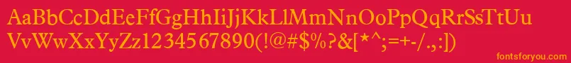 PlacidRegular Font – Orange Fonts on Red Background
