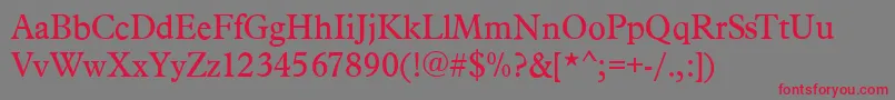PlacidRegular Font – Red Fonts on Gray Background