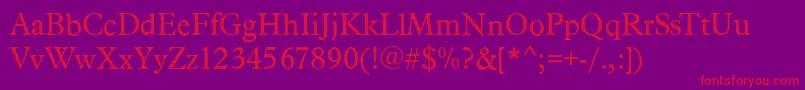 PlacidRegular Font – Red Fonts on Purple Background