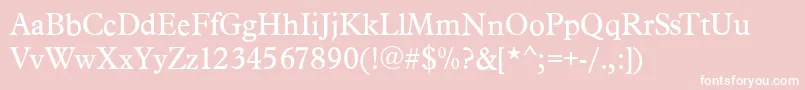 PlacidRegular Font – White Fonts on Pink Background