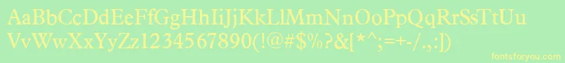 PlacidRegular Font – Yellow Fonts on Green Background