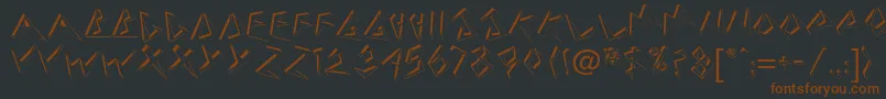 Шрифт BeerdbNormal – коричневые шрифты на чёрном фоне