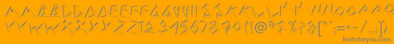 BeerdbNormal-Schriftart – Graue Schriften auf orangefarbenem Hintergrund