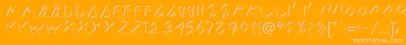 Fonte BeerdbNormal – fontes rosa em um fundo laranja