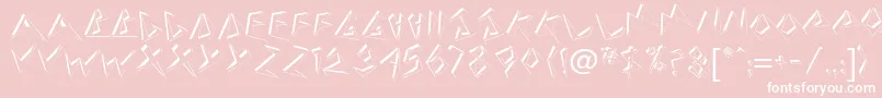 Fonte BeerdbNormal – fontes brancas em um fundo rosa