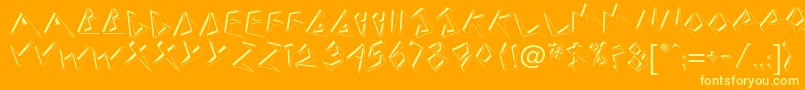 Шрифт BeerdbNormal – жёлтые шрифты на оранжевом фоне