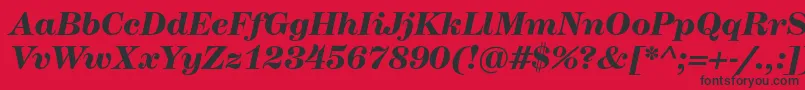 HerculesmediumBolditalic Font – Black Fonts on Red Background