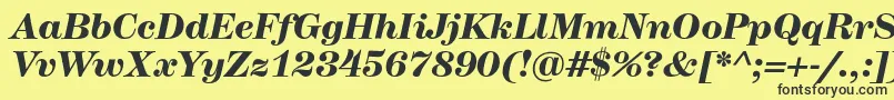 HerculesmediumBolditalic Font – Black Fonts on Yellow Background