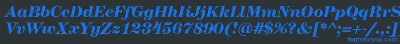 HerculesmediumBolditalic Font – Blue Fonts on Black Background