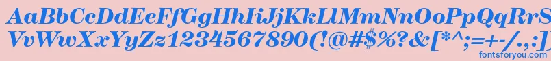 HerculesmediumBolditalic Font – Blue Fonts on Pink Background