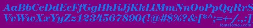 HerculesmediumBolditalic Font – Blue Fonts on Purple Background