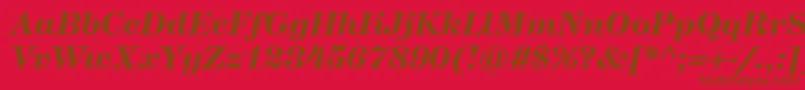 HerculesmediumBolditalic Font – Brown Fonts on Red Background