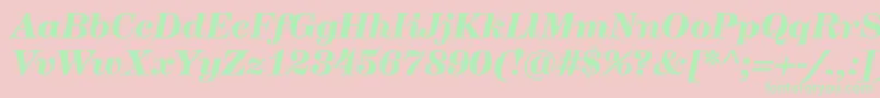 HerculesmediumBolditalic Font – Green Fonts on Pink Background