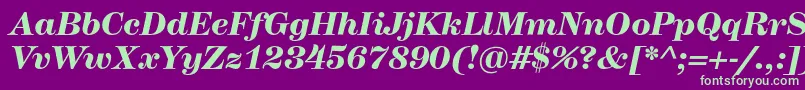 HerculesmediumBolditalic Font – Green Fonts on Purple Background