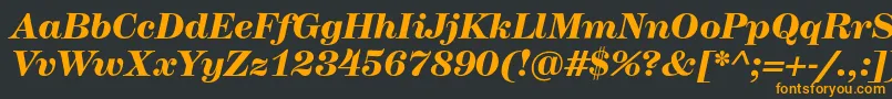 HerculesmediumBolditalic Font – Orange Fonts on Black Background