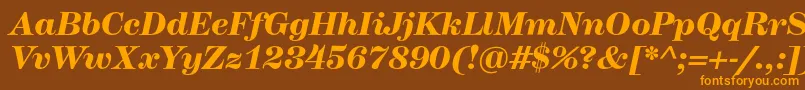 HerculesmediumBolditalic Font – Orange Fonts on Brown Background