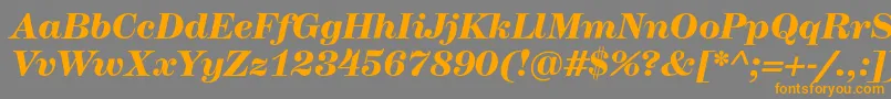 HerculesmediumBolditalic Font – Orange Fonts on Gray Background