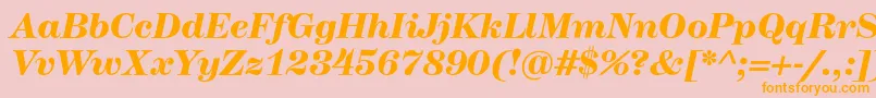 HerculesmediumBolditalic Font – Orange Fonts on Pink Background