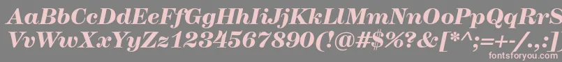 HerculesmediumBolditalic Font – Pink Fonts on Gray Background