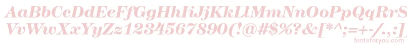 HerculesmediumBolditalic Font – Pink Fonts on White Background