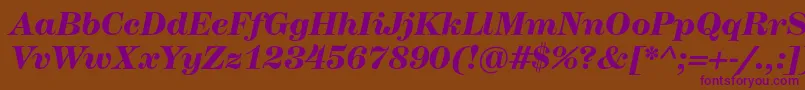 HerculesmediumBolditalic Font – Purple Fonts on Brown Background
