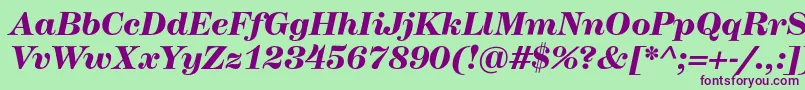 HerculesmediumBolditalic Font – Purple Fonts on Green Background