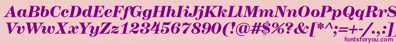 HerculesmediumBolditalic Font – Purple Fonts on Pink Background