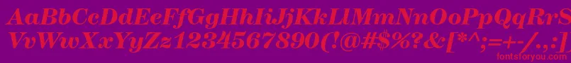 HerculesmediumBolditalic Font – Red Fonts on Purple Background