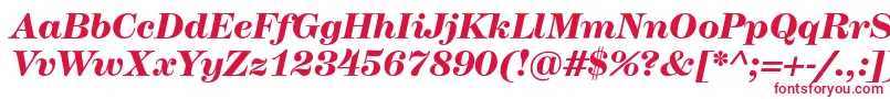 フォントHerculesmediumBolditalic – 赤い文字