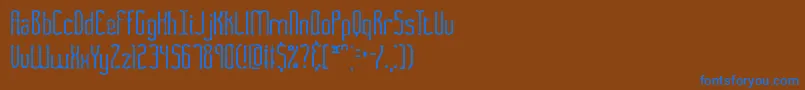 Fonte FasciiSmudgeBrk – fontes azuis em um fundo marrom
