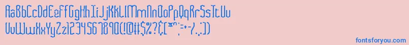 FasciiSmudgeBrk Font – Blue Fonts on Pink Background