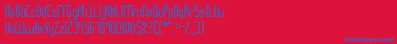 Fonte FasciiSmudgeBrk – fontes azuis em um fundo vermelho
