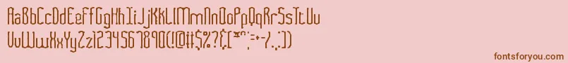 FasciiSmudgeBrk-Schriftart – Braune Schriften auf rosa Hintergrund