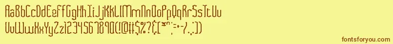 Czcionka FasciiSmudgeBrk – brązowe czcionki na żółtym tle