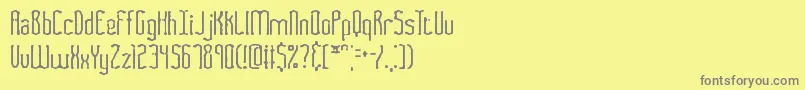 Czcionka FasciiSmudgeBrk – szare czcionki na żółtym tle